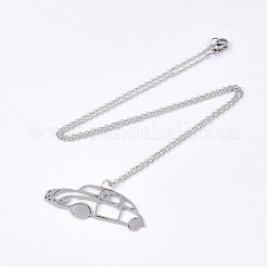 Non-Tarnish 201 Stainless Steel Pendant Necklaces&nbsp;NJEW-T009-JN105-1-45
