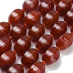 天然石カーネリアンビーズ連売り  ライス  多面カット  染め＆加熱  シードビーズで  20~21x16~17x14.5~15mm  穴：1~1.2mm  約17個/連  15.67''~16.42''（39.8~41.7センチメートル）&nbsp;G-B178-F01-01