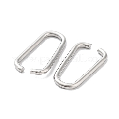 変色しにくい201ステンレススチール製クイックリンクコネクター  オーバル  ステンレス鋼色  18x8x1.5mm  内径：15mm&nbsp;STAS-O137-17P