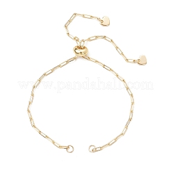 Soldered Brass Paperclip Chain Slider Bracelet Making&nbsp;AJEW-JB01556