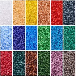 FGB 12/0 透明ガラスシードビーズ  グレードA  ラウンド  透明  2x1.5mm  穴：0.8mm  約11200個/袋&nbsp;SEED-OL0001-01-02