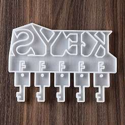 キーホルダー DIY シリコーン吊り下げ型  UVレジン用  エポキシ樹脂加飾製作  キー  155x210x10mm  穴：5.5mm&nbsp;LS-SIMO-D004-03B