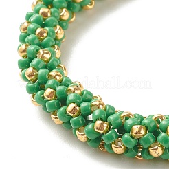 Glass Seed Beaded Bracelet with Brass Magnetic Clasp&nbsp;BJEW-JB07802-02