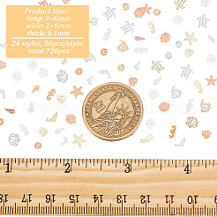 720Pcs 24 Style Brass Cabochons&nbsp;MRMJ-OC0003-24