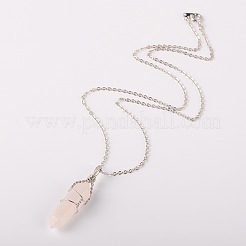 Natural Gemstone Pendant Necklaces&nbsp;NJEW-JN00882-M