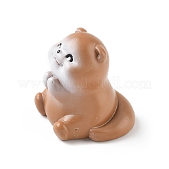 樹脂製カワウソの拍手する置物飾り  ホームデスクトップ装飾用  ペルー  27.5x27.5x30mm&nbsp;DJEW-E015-02B