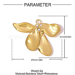 304 Stainless Steel Pendants&nbsp;STAS-OY007-46G