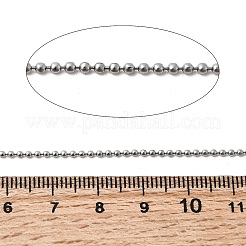 変色しにくい201ステンレススチールボールチェーン（スプール付き）  ステンレス鋼色  1.5mm  約328.08フィート（100m）/ロール&nbsp;CHS-R008-26-100m