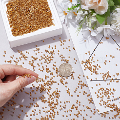 ガラスシードビーズ100g  メタリックカラースタイル  ラウンド  淡いチソウ  2mm  穴：1mm&nbsp;SEED-SP0001-12A-01