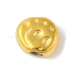 304ステンレススチールビーズ  フラットラウンド  ゴールドカラー  6.5x7x3.5mm  穴：1.8mm&nbsp;STAS-M071-01G-G