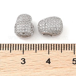 Brass Micro Pave Clear Cubic Zirconia Pendants&nbsp;KK-Q816-08P