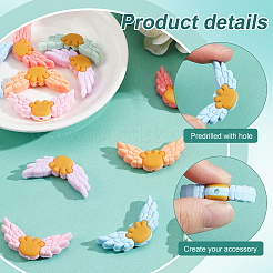 Wing Food Grade Eco-Friendly Silicone Focal Beads&nbsp;SIL-NB0001-43