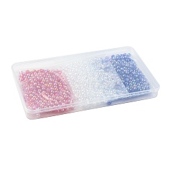 900個3色透明アクリルビーズ  ラウンド  ab色メッキ  ミックスカラー  6mm  穴：1.8mm  約300PCS /カラー&nbsp;MACR-FS0002-23