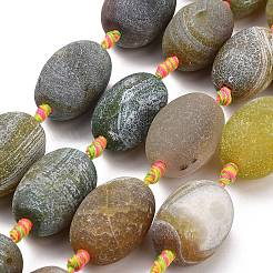 Natural Weathered Agate Beads Strands&nbsp;G-A321-M02-01
