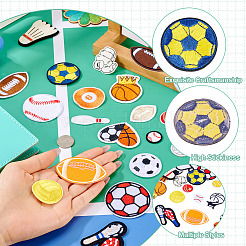 27Pcs 27 Styles Sport Theme Computerized Embroidery Cloth Patches&nbsp;PATC-TA0001-11