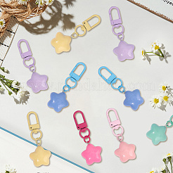 18Pcs 6 Colors Resin Star Pendant Decoraitons&nbsp;FIND-BBC0004-92