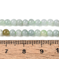 天然ミャンマー玉玉連売り  ラウンド  3.5~4mm  穴：0.7~0.8mm  約108~109個/連  14.96~15.16インチ（38~38.5cm）&nbsp;G-N353-07F-01