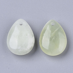天然新しいヒスイの​​ペンダント  ティアドロップ  18x13x6mm  穴：1.6mm&nbsp;X-G-S364-010