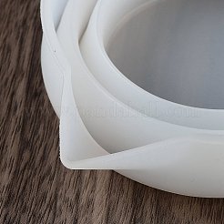 シリコーンミキシングカップ  折りたたみ計量カップ  ホワイト  126x105x106mm  容量：500ml（16.91fl.oz）&nbsp;SIMO-H016-03A