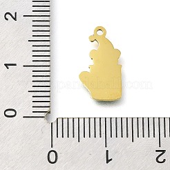 Christmas Themed Ion Plating(IP) 304 Stainless Steel Enamel Charms&nbsp;STAS-B075-36G-04