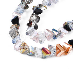 Electroplate Transparent Glass Beads Strands&nbsp;EGLA-N006-041