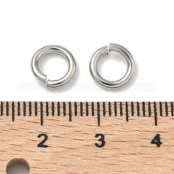 変色しにくい304ステンレススチール製オープン丸カン  鋸で切ったシームレスな丸型  ステンレス鋼色  8x1.5mm  15ゲージ  内径：5mm  穴：5mm  約185個/50g&nbsp;X-STAS-R065-42