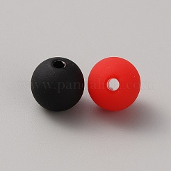 不透明なアクリルビーズ  ラウンド  レッド  8mm  穴：1.6mm  30個/袋&nbsp;MACR-CJC0004-16H