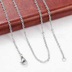Tarnish Resistant 304 Stainless Steel Cable Chain Necklace Making&nbsp;STAS-P045-05P