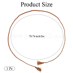 模造革チェーンベルト  女性用ドレスベルト  合金パーツ  キャメル  2000mm&nbsp;AJEW-WH20007-70