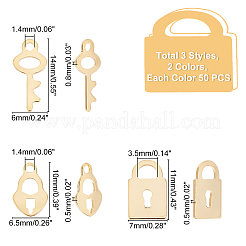 300Pcs 6 Style 201 Stainless Steel Charms&nbsp;STAS-DC0005-24