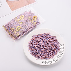 ガラス竹ビーズ  不透明な色が染み込む  丸い穴  カラフル  30x2.5mm  穴：1mm  約1280個/ポンド&nbsp;SEED-S051-A-001
