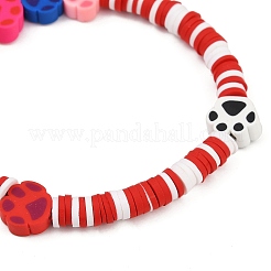 3Pcs 3 Colors Handmade Polymer Clay Heishi Beaded Stretch Bracelets for Women&nbsp;BJEW-JB12048