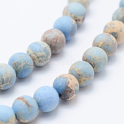 Natural Imperial Jasper Beads Strands&nbsp;G-K232-8mm-01A