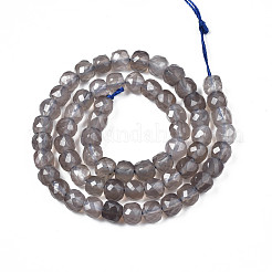 Natural Grey Agate Beads Strands&nbsp;G-S359-373