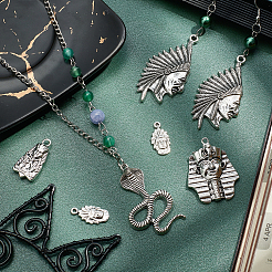 36Pcs 6 Style Tibetan Style Alloy Pendants&nbsp;FIND-AR0001-37