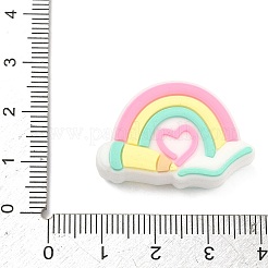 シリコーン焦点ビーズ  カラフル  レインボー  19x29.5x8mm  穴：3mm&nbsp;SIL-A012-05F