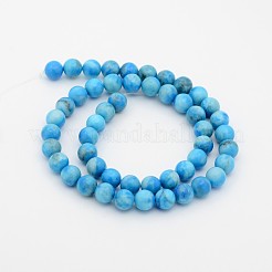 Natural Gemstone Dyed Round Bead Strands&nbsp;G-P070-42-8mm