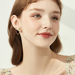 真鍮チェーンリンク/コネクター20個  ニッケルフリー  18KGP本金メッキ  35x3x1mm  穴：1.5mm&nbsp;KK-BBC0021-47