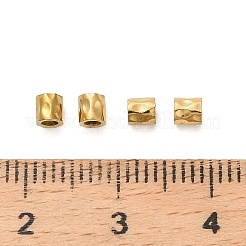 304ステンレススチールビーズ  コラム  イオンプレーティング（ip）  18KGP本金メッキ  3x3mm  穴：1.6mm&nbsp;STAS-D204-49G