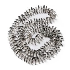 電気メッキガラスビーズセット  三角形  グレー  9x15.5~16x2.8~3mm  穴：1mm  約119~131個/連  24.21''~24.41''（61.5~62センチメートル）&nbsp;GLAA-K061-04A-PL03