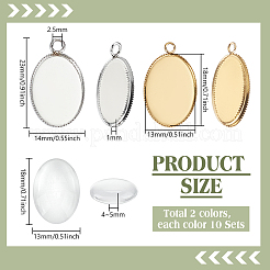 DIY Oval Pendants Making Kits&nbsp;DIY-PH0032-16