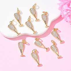 SHEGRACE Brass Clear Cubic Zirconia Pendants&nbsp;XGRQ3K203-525G
