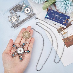 DIY Ocean Theme Snap Necklace Making Kit&nbsp;DIY-SC0021-48