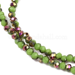 Electroplate Glass Beads Stradns&nbsp;EGLA-H114-02A-08