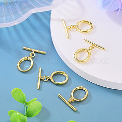 5Pcs Oval Brass Toggle Clasps&nbsp;KK-TADJ0001-24