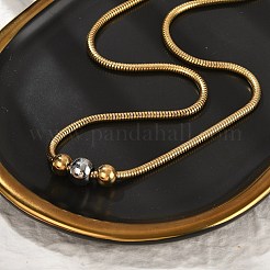 304 Stainless Steel Snake Chain Necklaces&nbsp;NJEW-Z055-02GP