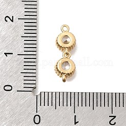 Brass Pave Cubic Zirconia Connector Charms&nbsp;KK-N289-26G-05