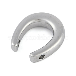 変色防止304ステンレススチールペンダント  馬蹄チャーム  ステンレス鋼色  16x14x4mm  穴：1.6mm&nbsp;STAS-M078-01A-P