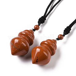 Gemstone Pendant Necklace with Nylon Cord for Women&nbsp;G-A210-04