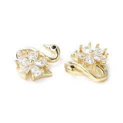 Brass Micro Pave Clear Cubic Zirconia Cabochons&nbsp;KK-A174-07G